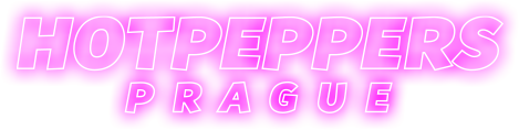 hot peppers logo neon